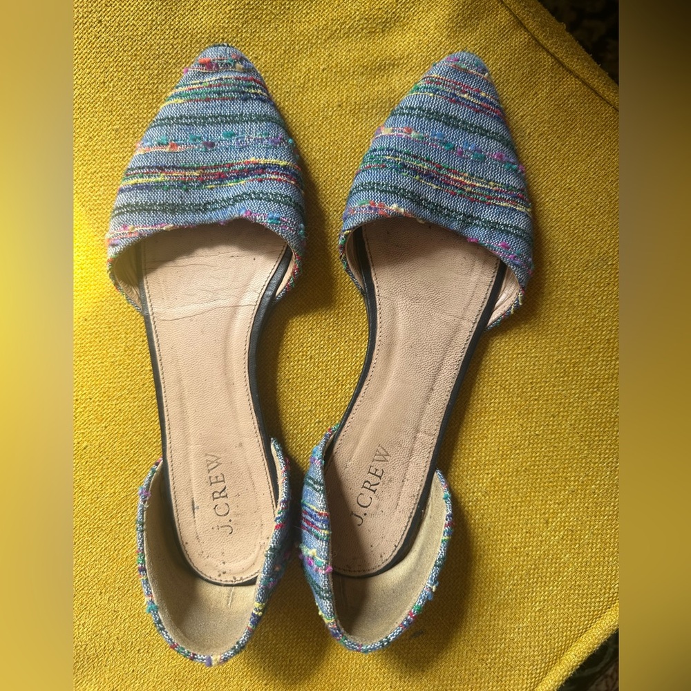 J. Crew Multicolor Striped Flats size 7.5